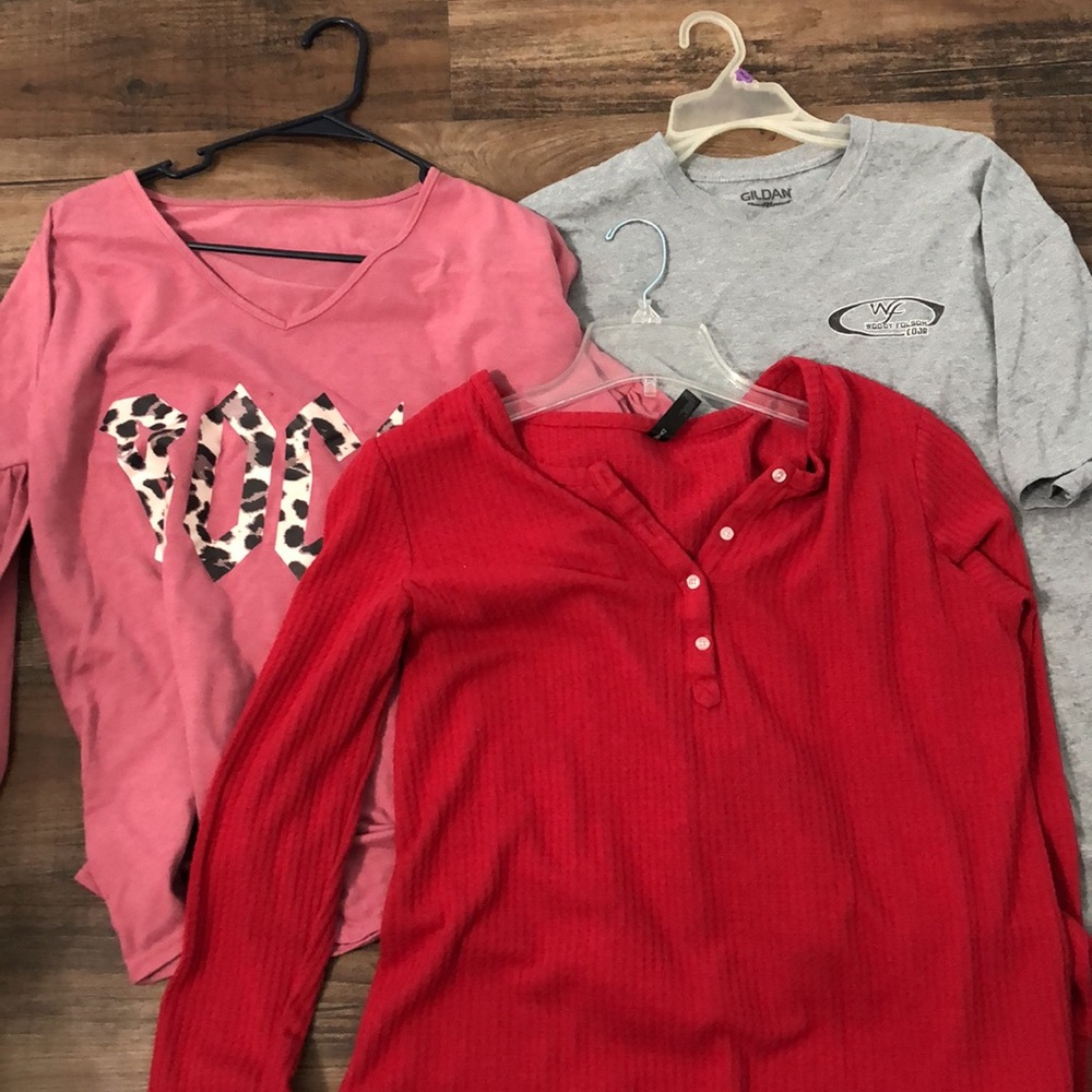 3 tee style tops XL